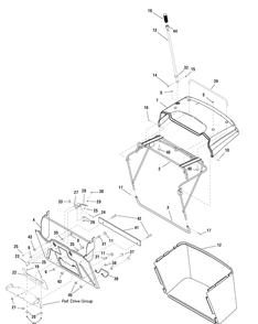 Part Location Diagram of 885357YP Briggs and Stratton Grass Catching Bag